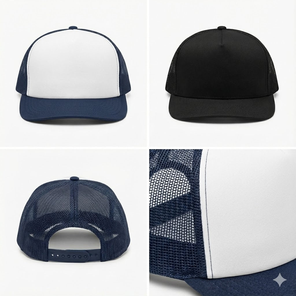 5-Panel Mesh Trucker Hat AI Prompt Pack