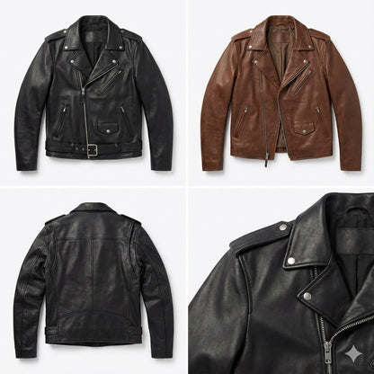 Classic Leather Jacket (Biker Style) AI Prompt Pack